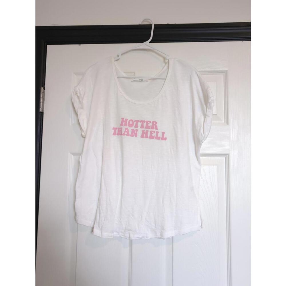 Large hotter than hell graphic baddie tee